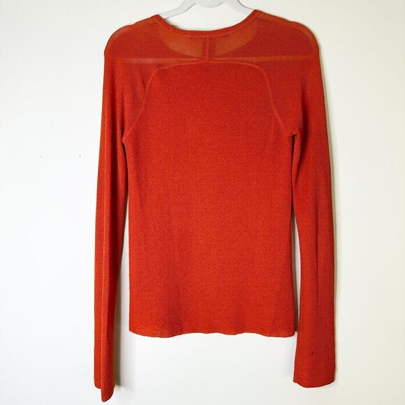 Marc by Marc Jacobs Sweater Women L Red Silk Knit Lightweight Boho Preppy NWOT - Picture 3 of 6